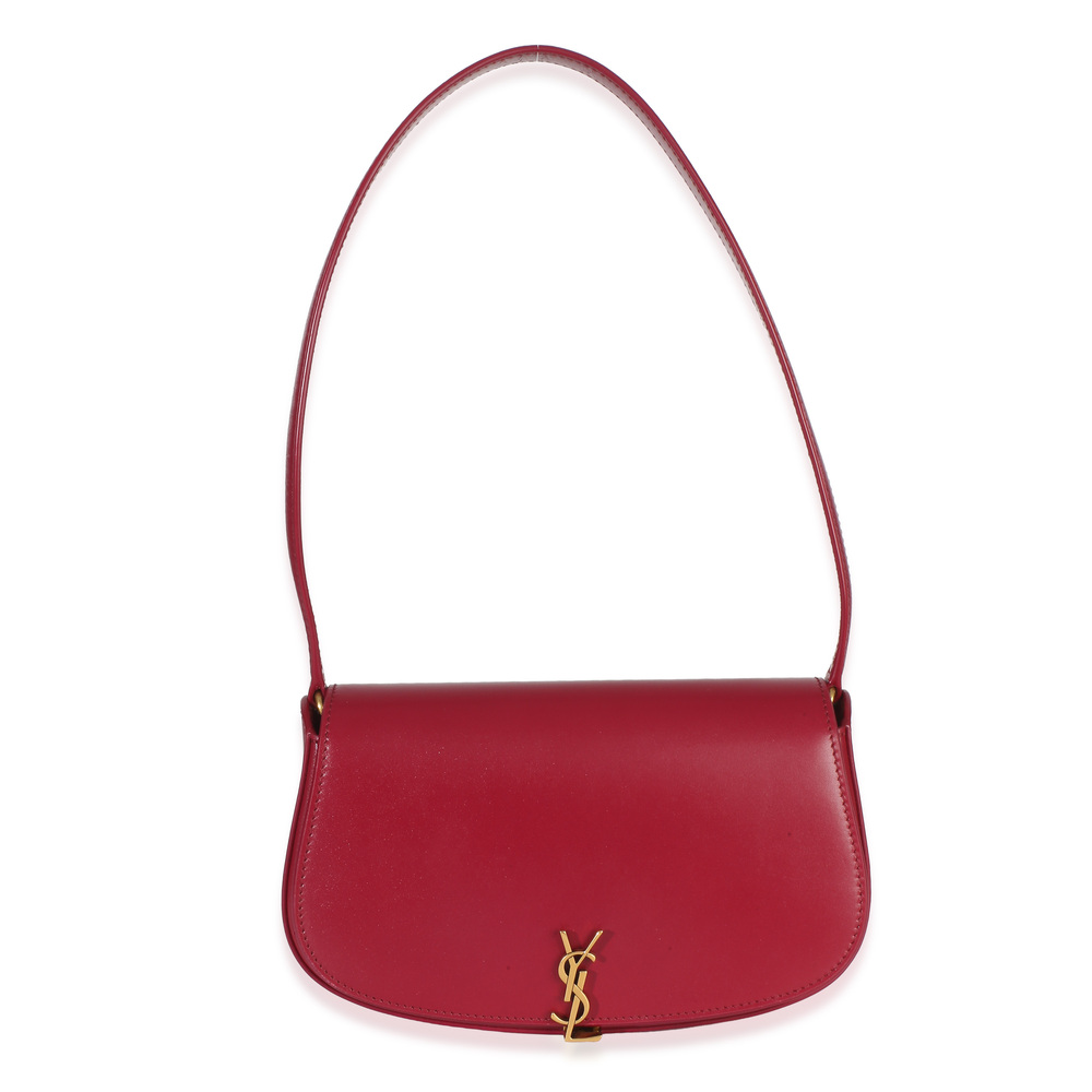 Saint Laurent Cherry Jam Box Calfskin Mini Voltaire Shoulder Bag